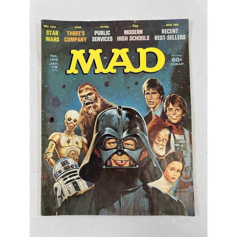 Vintage Original MAD Magazine #196 January 1978 Star Wars